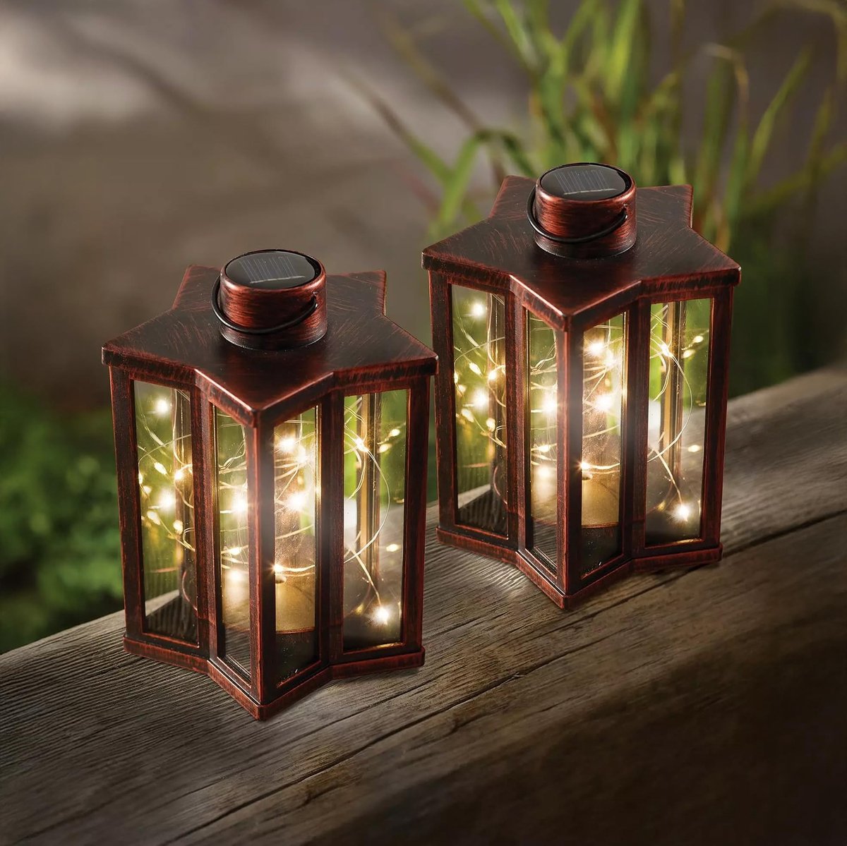 Omgoods - Vintage Solar Firefly Star Lantaarn voor Binnen en Buiten