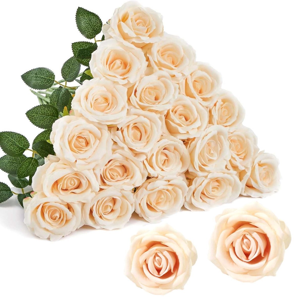 Omgoods - Set van 15 Kunstmatige Rozen voor Decoratie