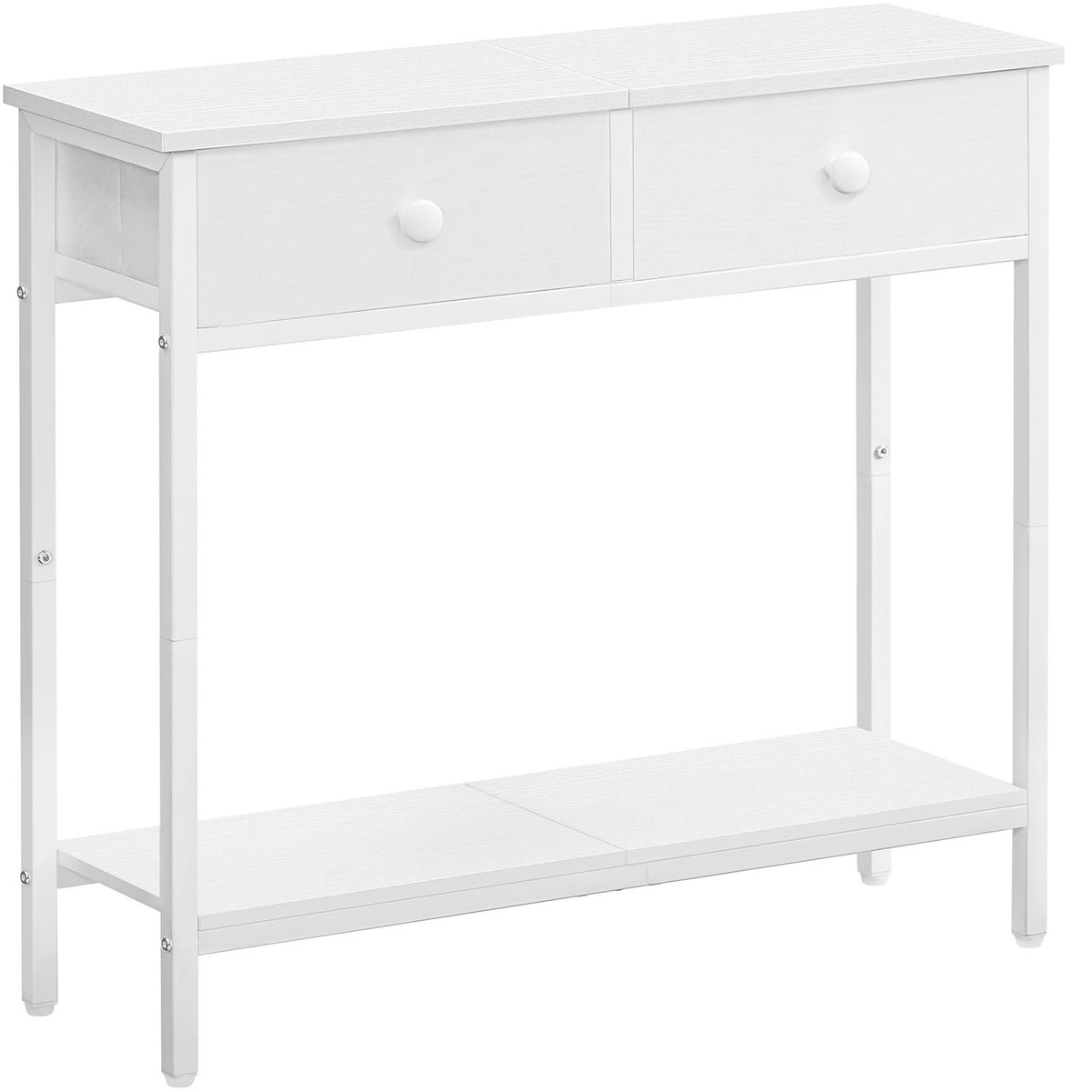 Omgoods - Smalle Console Tafel met 2 Stoffen Lade, 75 cm