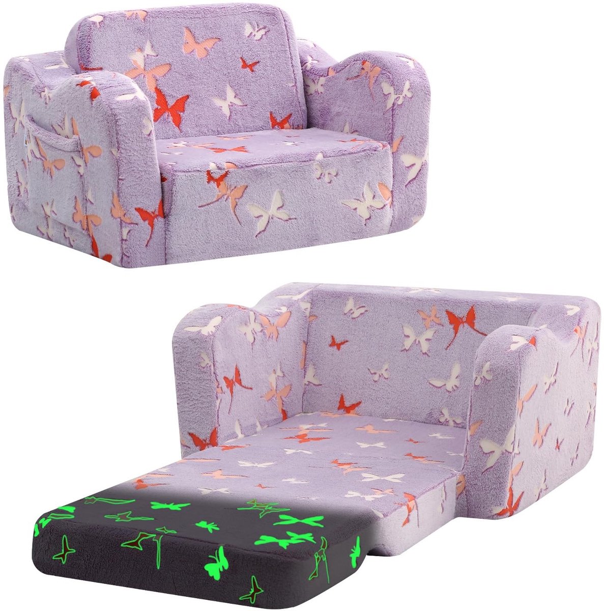 Omgoods - Vouwbare Kindersofa 2-in-1 voor Speelruimtes