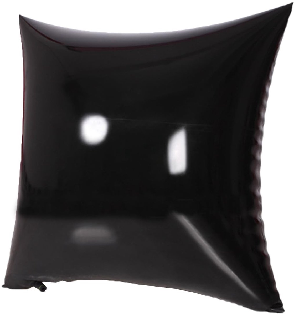 Omgoods - Set van 2 Latex Kussenhoezen met Rits - 40x40cm Zwart