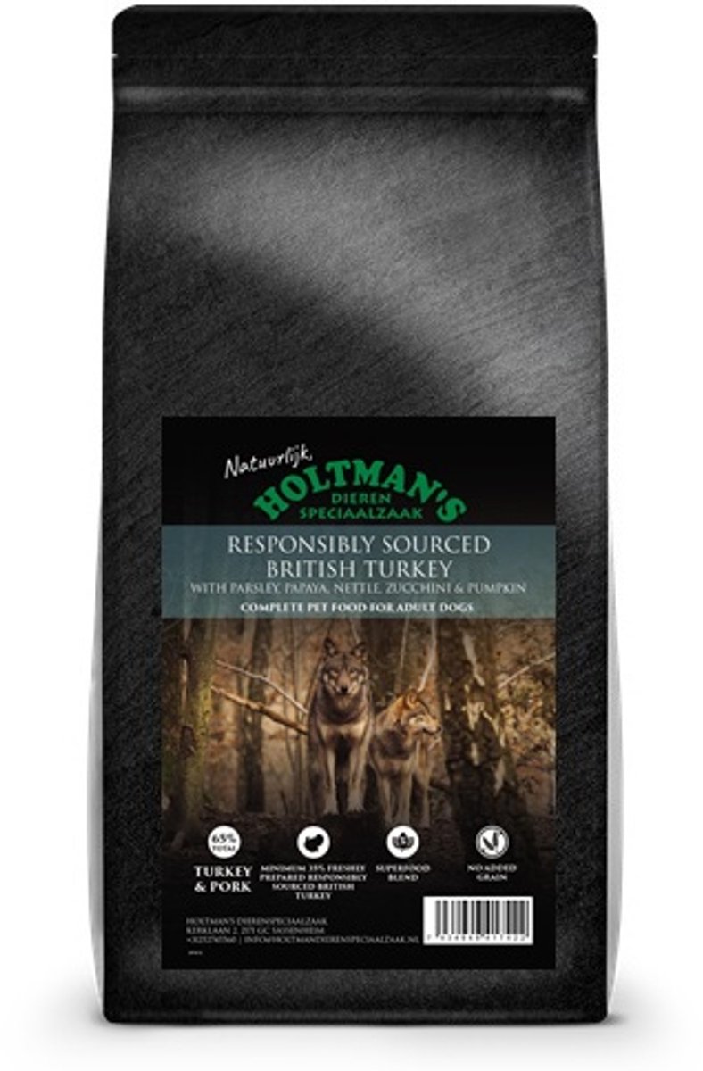Natuurlijk Holtman's Superfood adult vrije uitloop kalkoen 12 kg