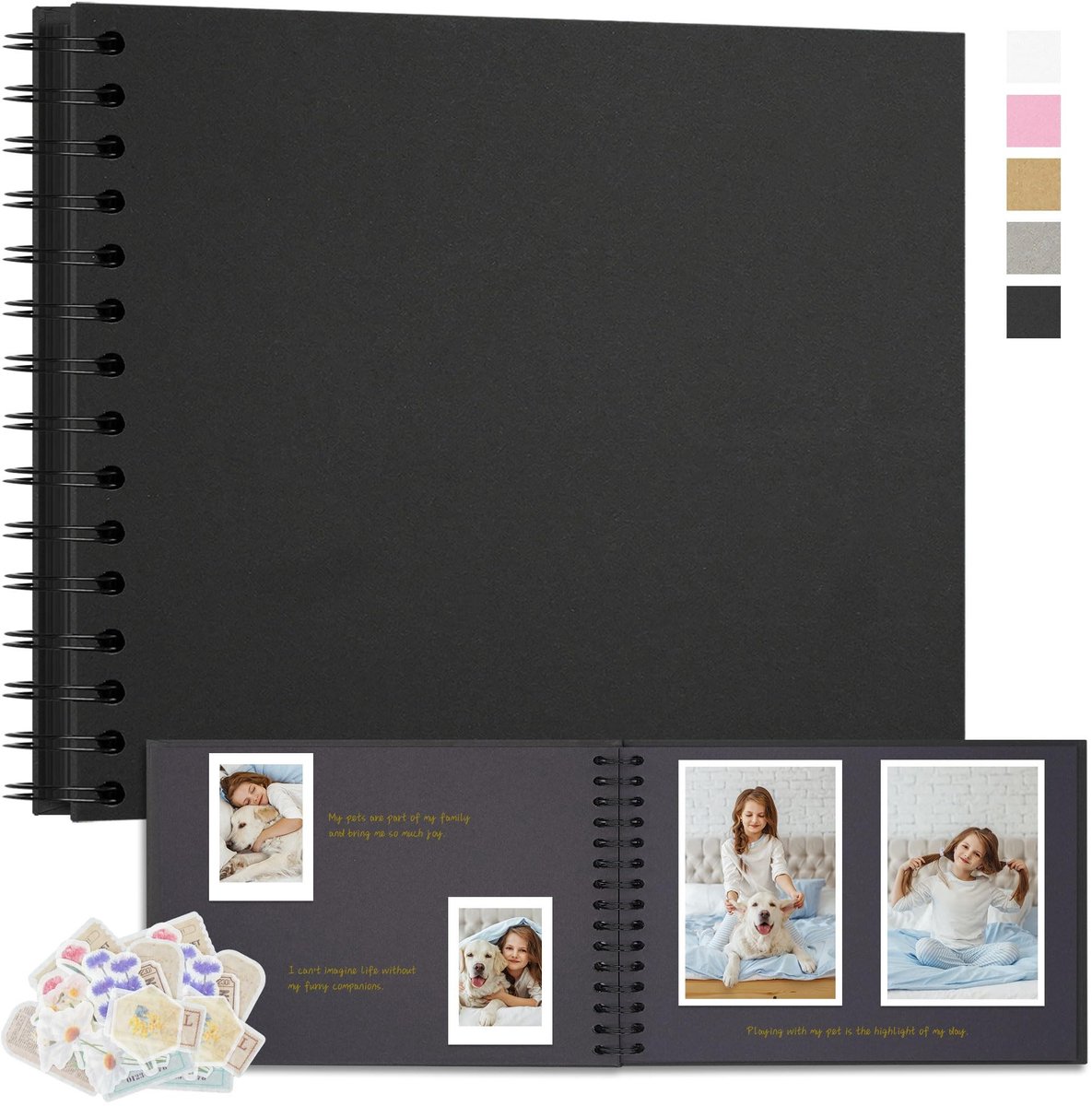 Omgoods - DIY Scrapbook Fotoalbum met 100 Pagina's in Diverse Kleuren
