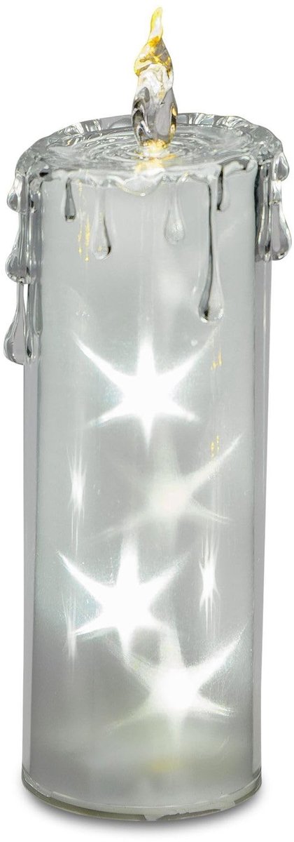 Omgoods - LED Kaars met Stermotief voor Kerstdecoratie