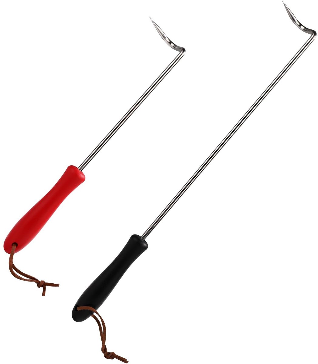 Omgoods - Set van 2 RVS BBQ Food Flippers met Handvat