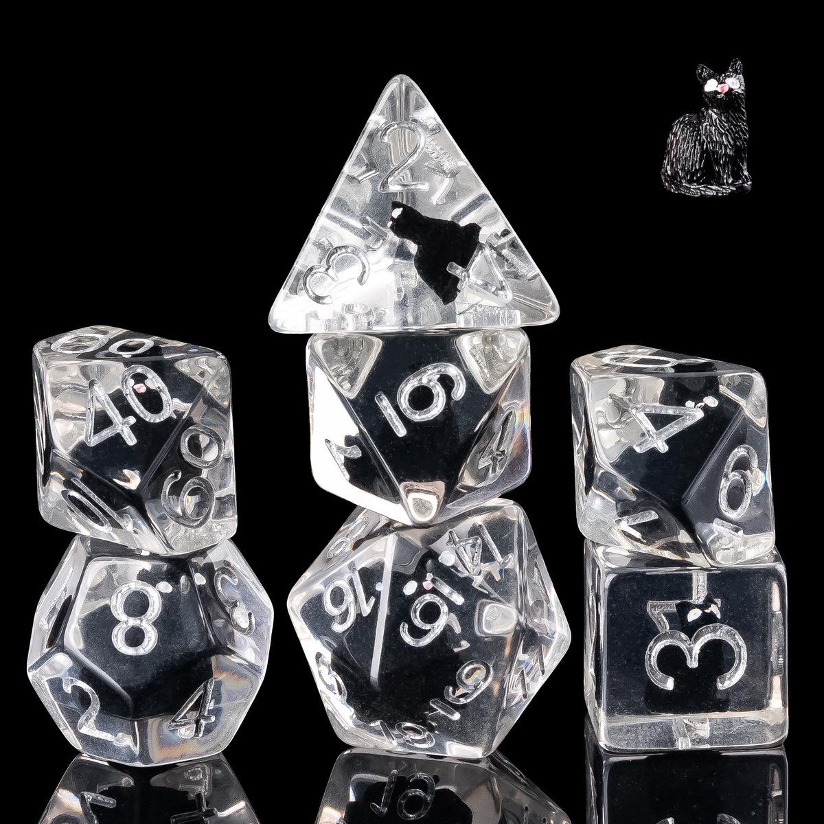 Omgoods - 7-Piece D&D Dobbelset met Dierenontwerp voor Rollenspellen