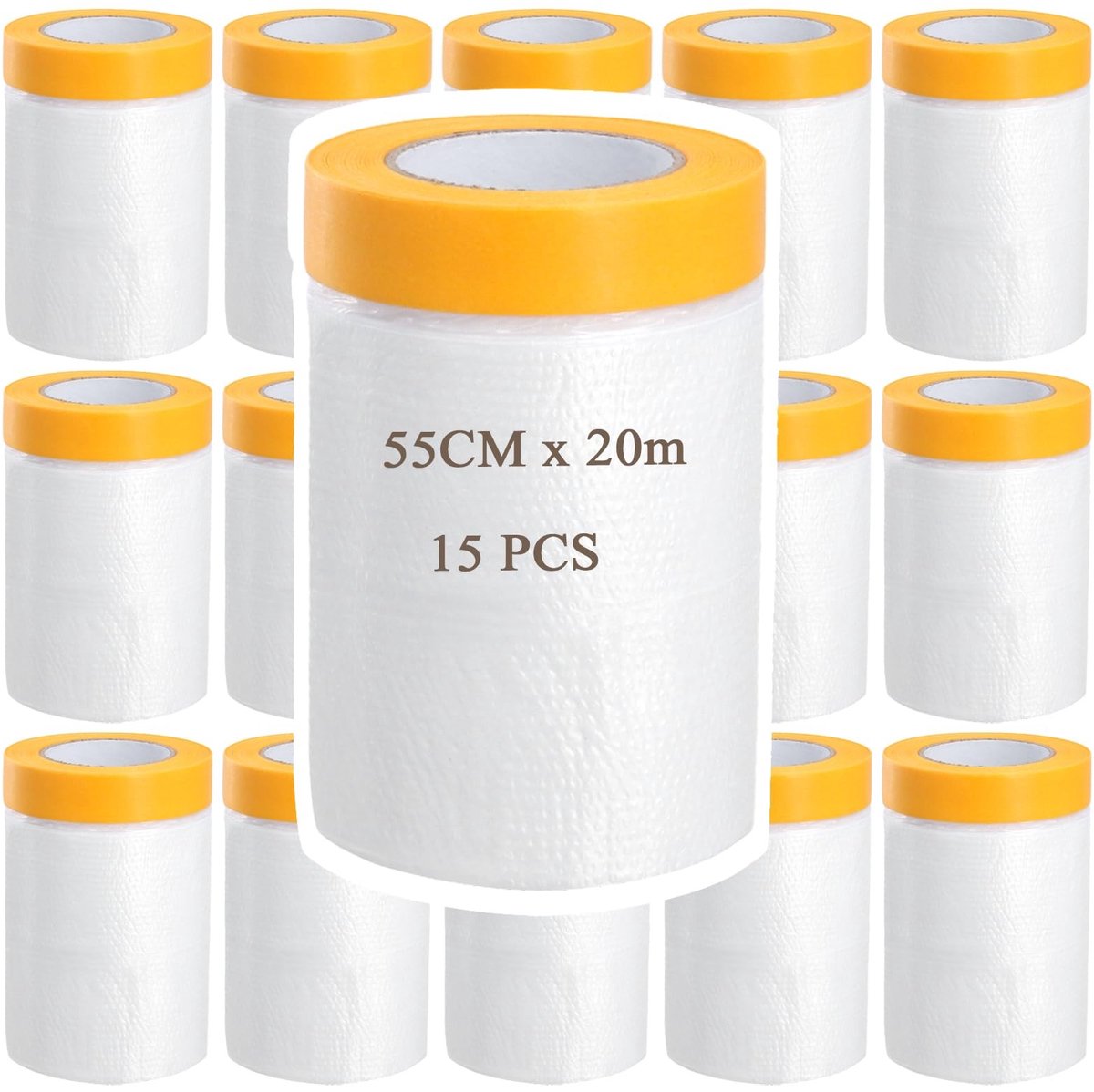 Omgoods - 15 Stuks 55cm x 20m Zelfklevende Stofdeken voor Schilderen