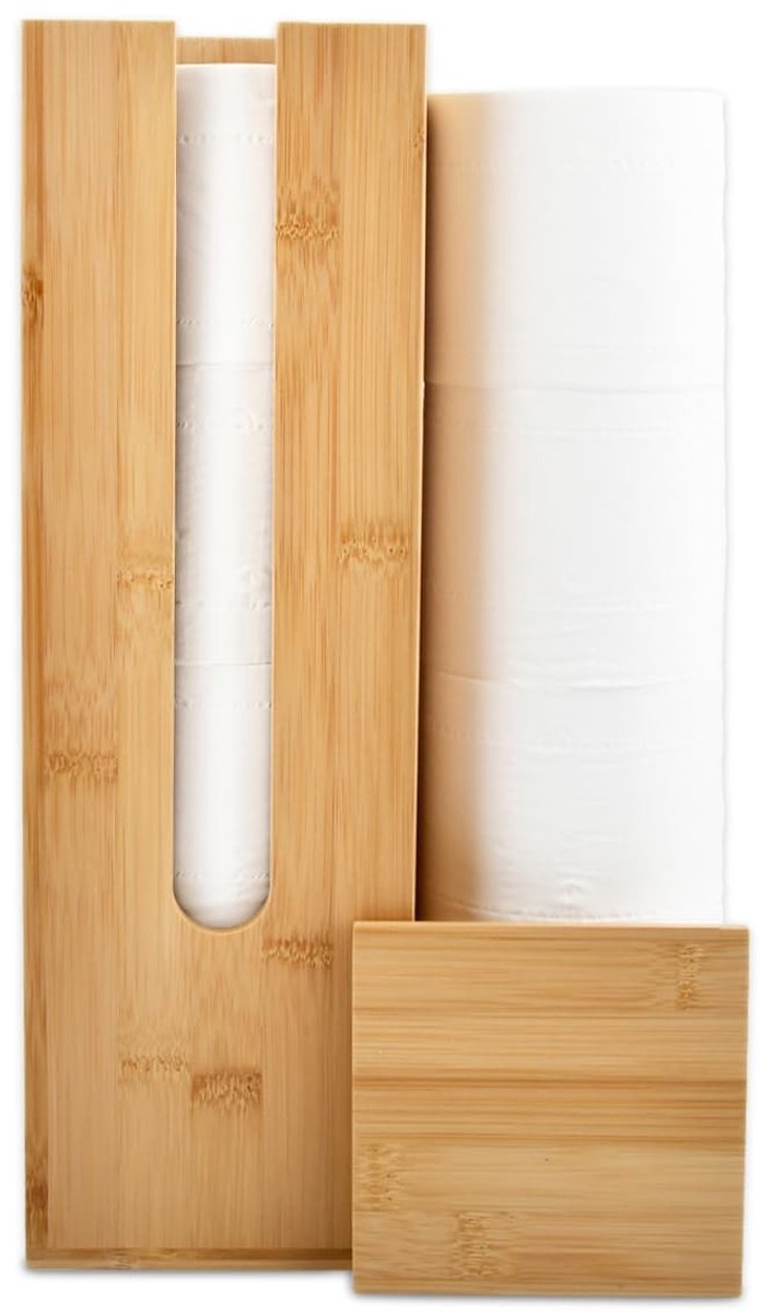 Omgoods - Bamboe Toiletpapier Houder voor een Natuurlijke Look