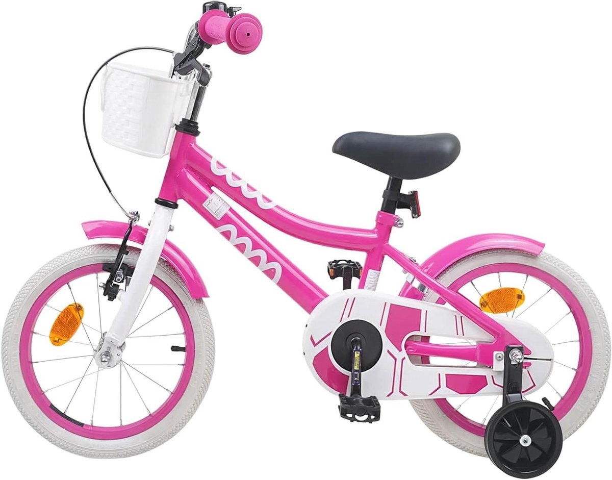 Kinderfiets Loopfiets Meisjes Buiten Spelen Verstelbare Handvatten 12 inch Roze