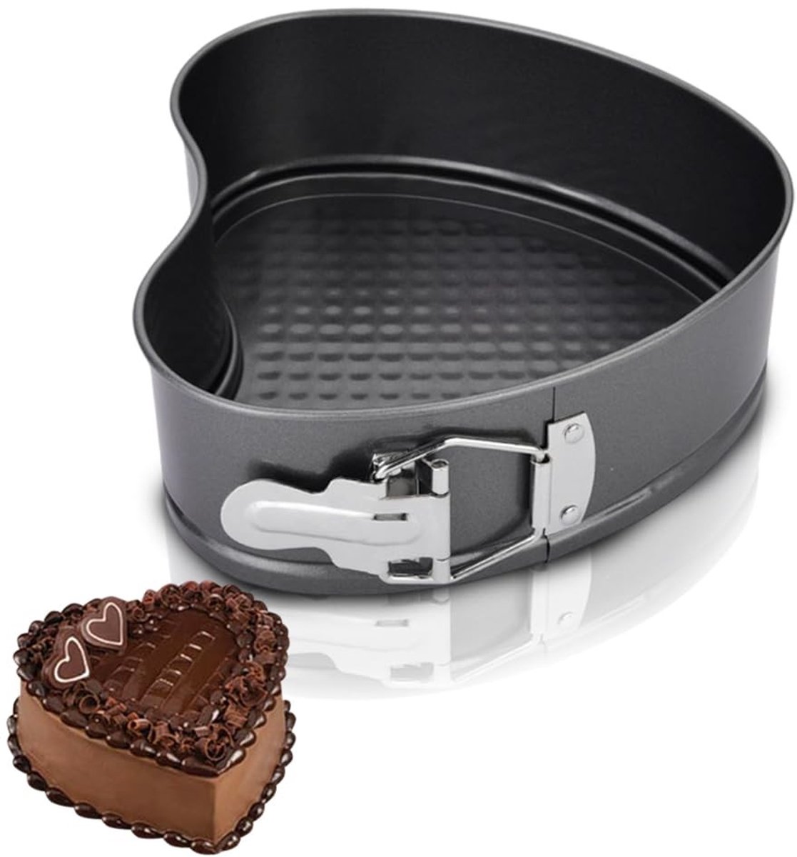 Omgoods - Hart Cakevorm 26 cm - Non-Stick Springvorm voor Diverse Baksels