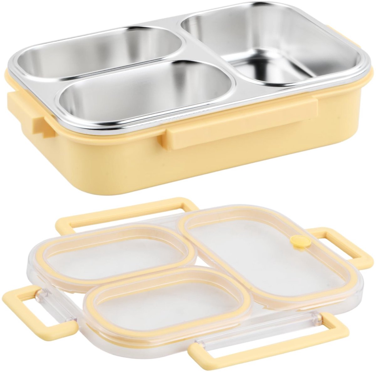 Omgoods - Lunchbox 1000ml met 3 Compartimenten - Lekvrij en Ideaal voor School en Werk