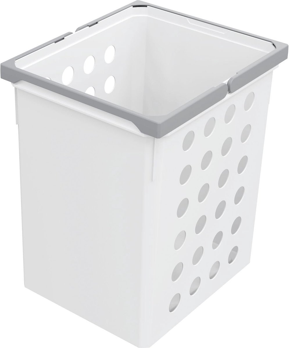 Omgoods - VS Wasemmer 39 Liter - Wit/Lavagrijs voor Optimale Luchtcirculatie