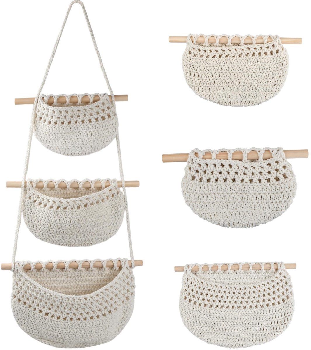 Omgoods - Hangende Wandtas Organizer voor de Kinderkamer (Beige)
