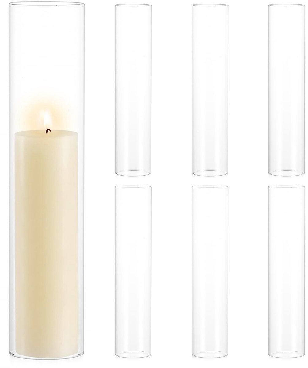 Omgoods - Transparante Glazen Kaarsenhouder 30.5 cm voor Decoratie