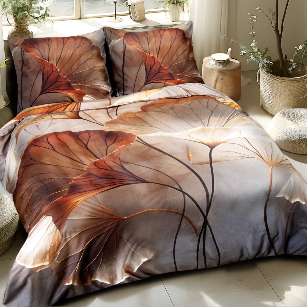Darymex Satynlove Premium - Dekbedovertrekset - 100% Katoen Satijn - Digitale Print - 140x200 cm - Kussensloop 70x90 cm - Met Ritssluiting