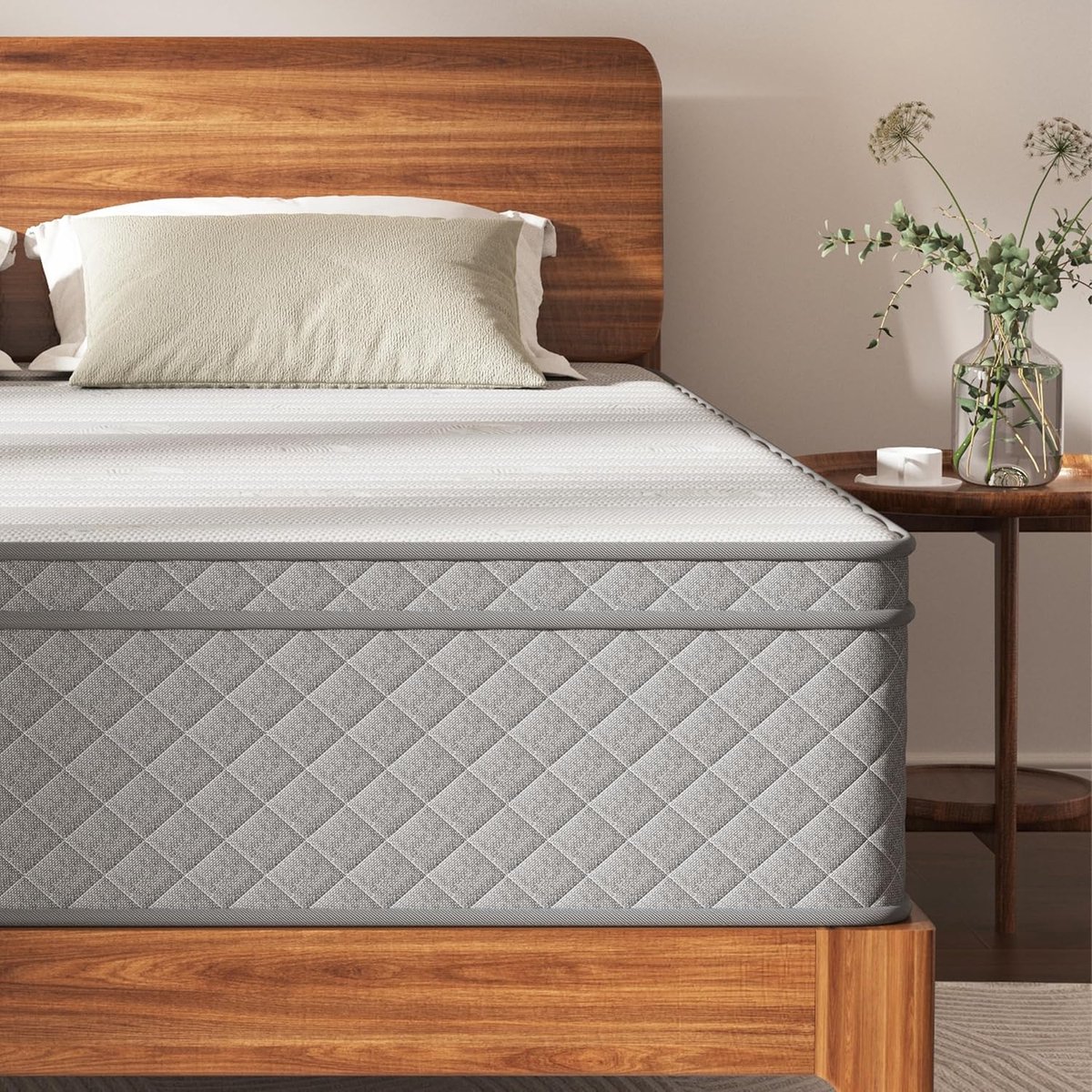 SnelShoppen - Matras 140 x 200 cm, Hoogte 30 cm, Oeko-Tex Gecertificeerd, Hardheid H3 en H4, 7-Zone Pocketvering Matras met Comfortschuim, Ademend en