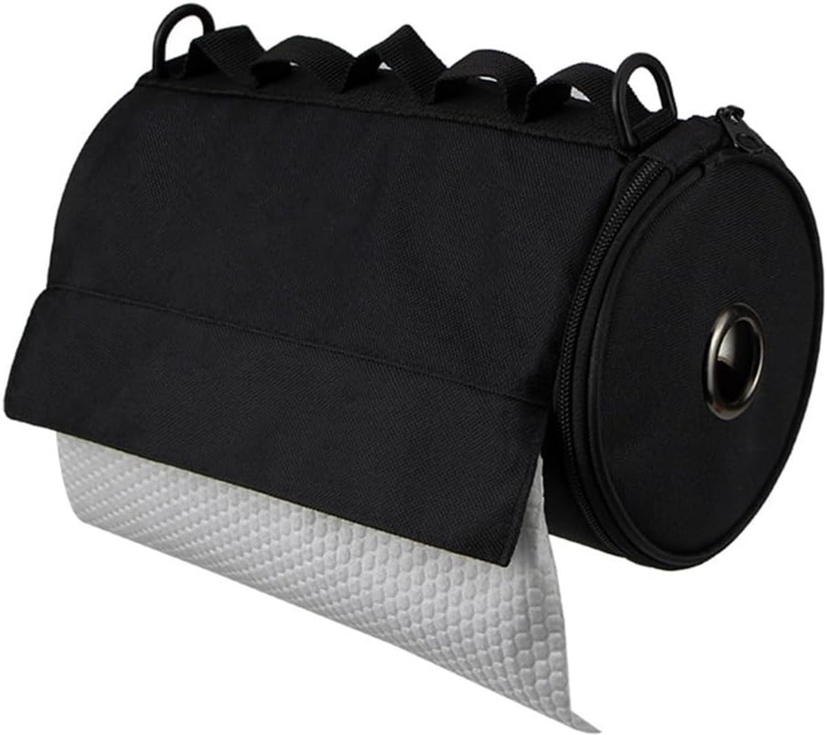Hangende toiletpapierhouder, opberghouder voor camping, toiletpapierhouder voor zakdoekjes, met zijriem voor kamperen, wandelen, picknick, thuis