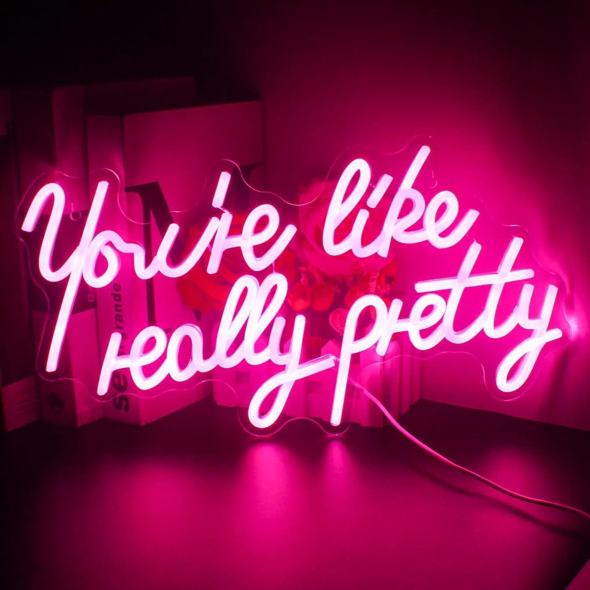 Mooi LED Neonborden voor Muurdecoratie Neon Muurkunst Acryl LED-verlichting met Ophangketting Oplichtende Tekens voor Slaapkamerdecoratie Man Cave Bar Pub Huwelijksfeest 5V USB-bediend