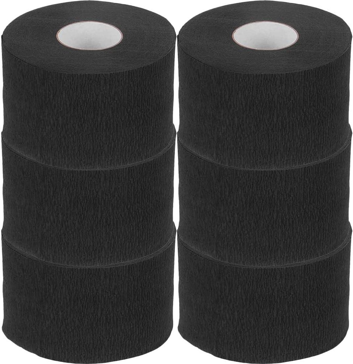 Nekpapier Kappers - Beschermende Strips - Haarbehandelingen Uitvoeren - Rekbaar en Hygiënisch - 6 Rollen - Zwart