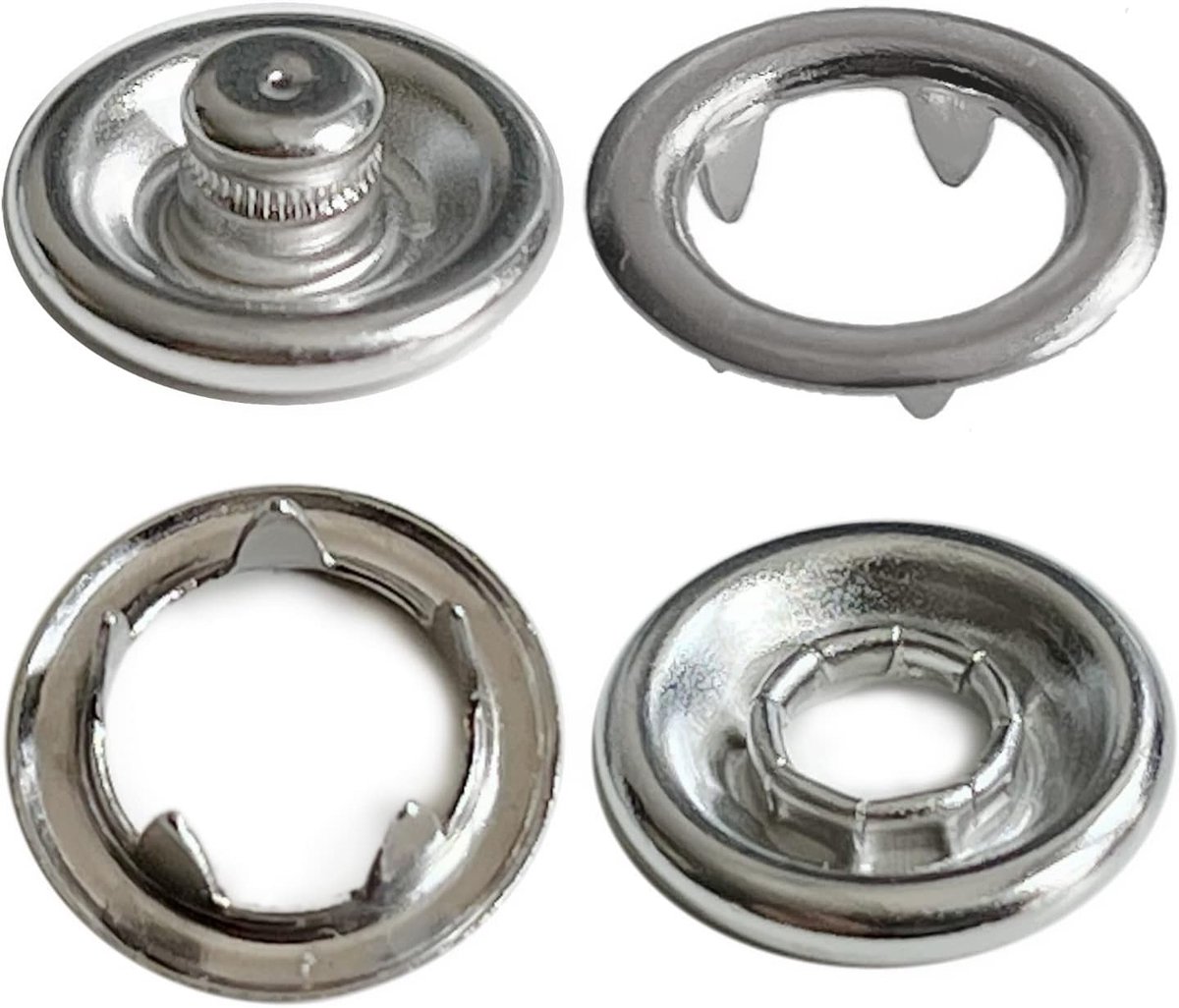 Knopen 11 mm metalen naaitoebehoren buttons knopen om te naaien Jessey Snaps voor DIY knutselen stof, kleding tassen