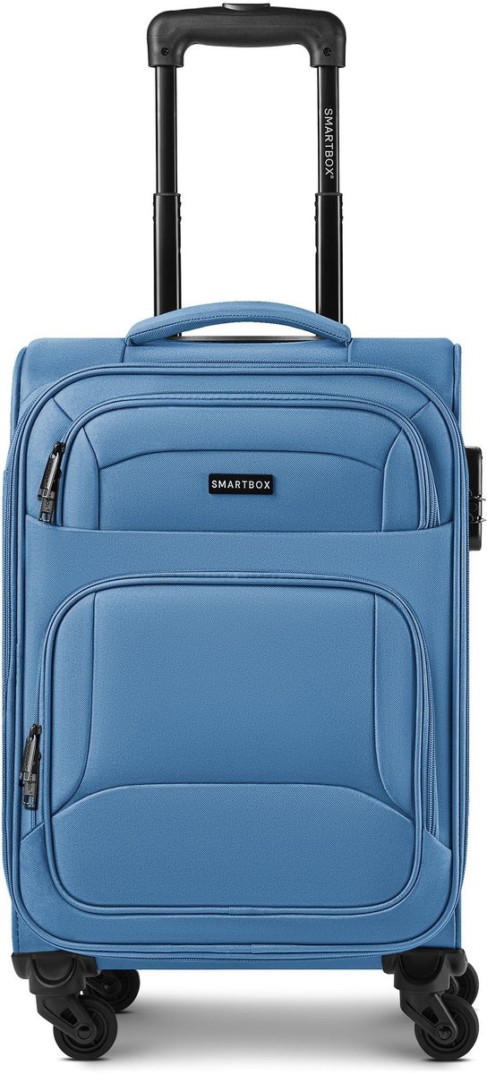 Smartbox Edition 04 4 wielen Cabinewagen 55 cm met uitbreidingsplooi - Zachte bagage - Combinatieslot - iced-glacier blue