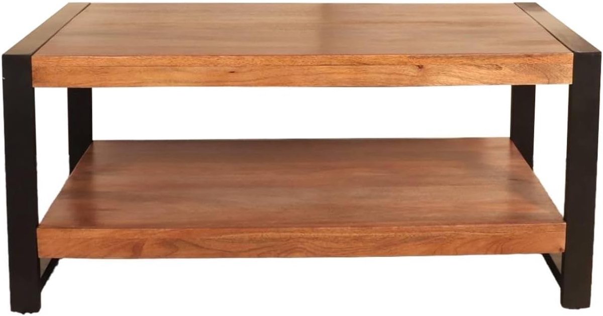 rechthoekig bruin mangohout 100cm Lotus duurzaam hout mango bijzettafel