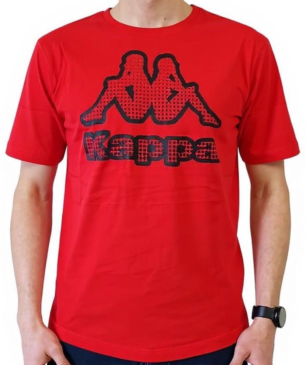 Kappa Heren Kappa Big Logo T-Shirt Rood