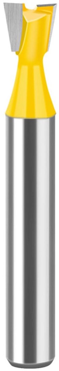 Dailygoods - MACHSWON Rechte frees, zwaluwstaartfrees, schacht 6 mm, snijdiameter 6,35 mm, houtsnede, dubbele golffrees, rechte groefbits voor het werken van