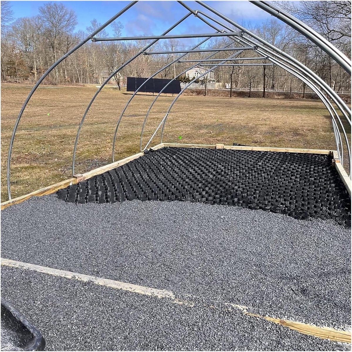 Grind Stabilisator - Bodemversteviger Raster - Oprit Terras Stabiliseren - Geoptimaliseerde Celafmetingen - 5 Cm Hoog - Zwart
