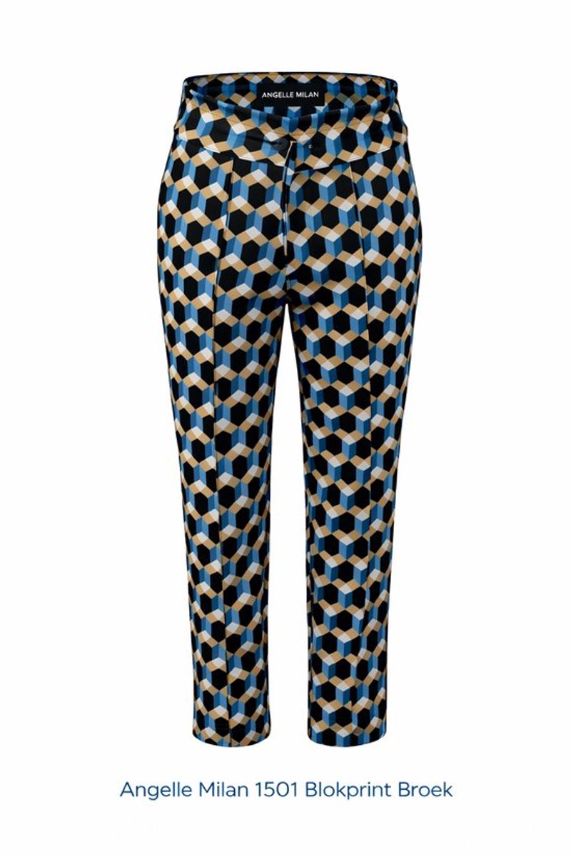 Angelle Milan Travelbroek Dames - Print\2 - Travelstof - Maat XXL