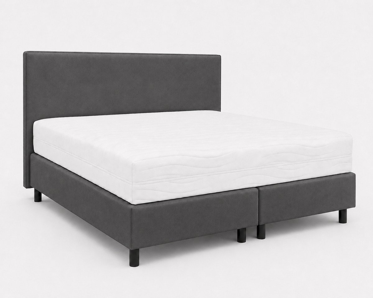 Home Living Opberg Boxspring Savelle - 160x200 Compleet - Antraciet - Luxe Living Home