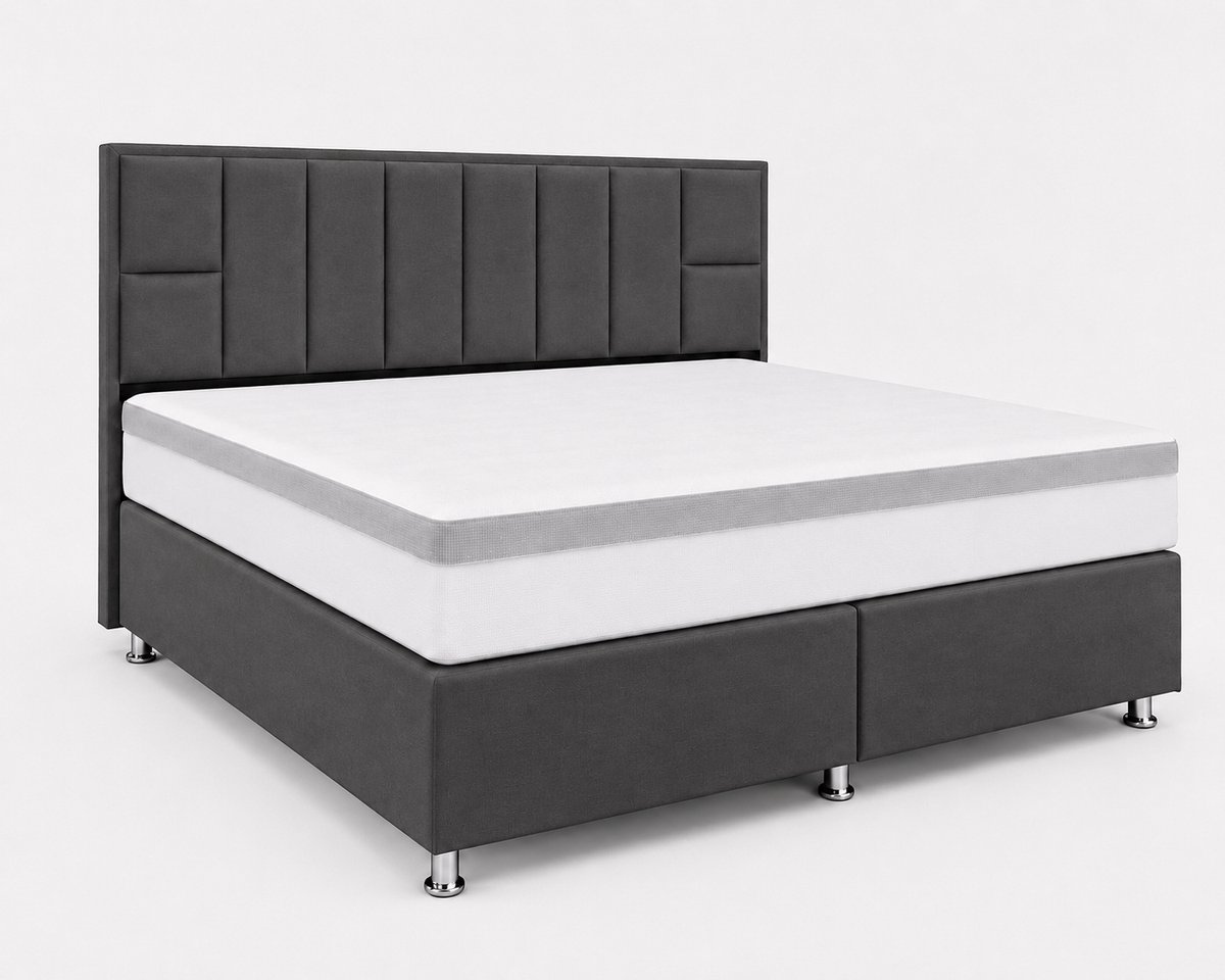 Opberg Boxspring Bellagio - 160x200 Compleet - Creme - Luxe Living Home