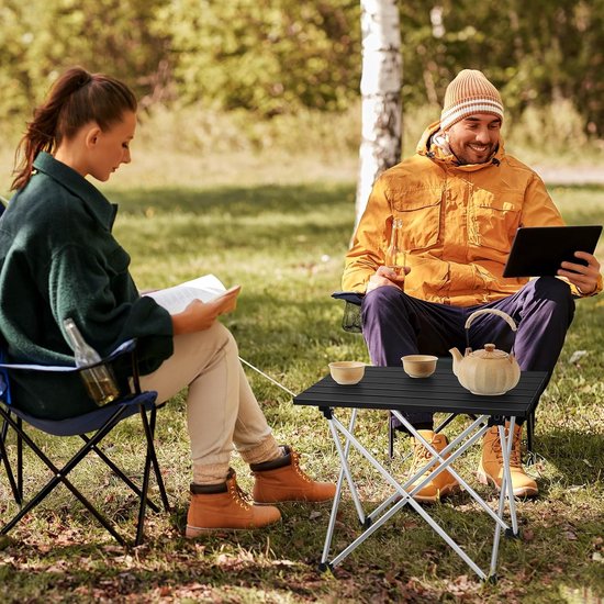 Opvouwbare Campingtafel Aluminium - Lichtgewicht Klaptafel voor Camping, Picknick & BBQ - Draagbare Outdoor Tafel - Compacte Kampeertafel met Draagtas - Waterbestendig - Strandtafel, Vistafel & Balkontafel — afbeelding 2