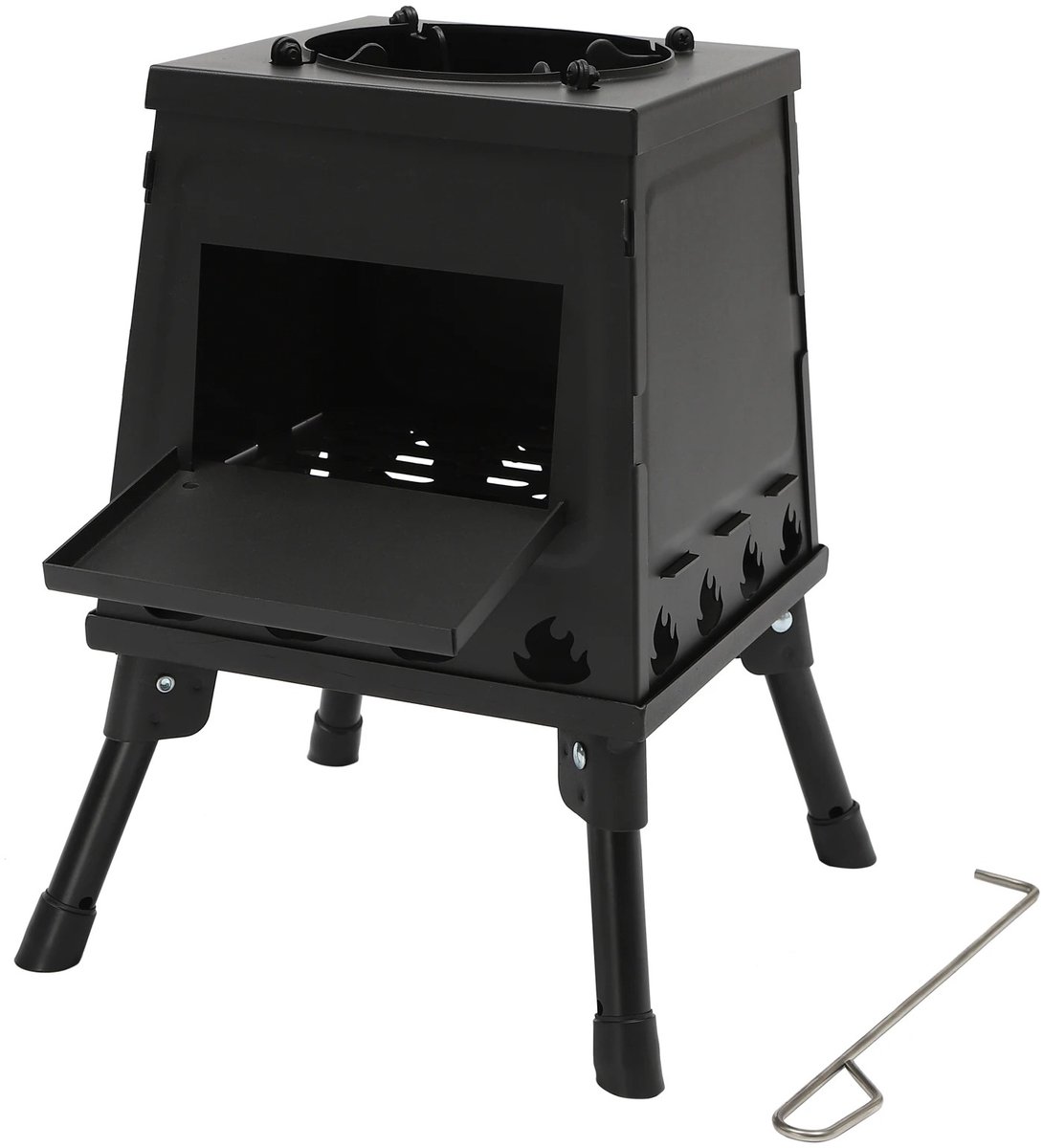 Sello! houtkachel – buiten – opvouwbaar – verwarmen – koken – incl. draagtas – hout – houtskool – carbonstaal – rvs
