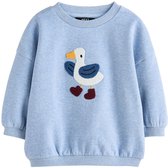 Next - Jongens - Sweater met ronde hals en print - Blauw