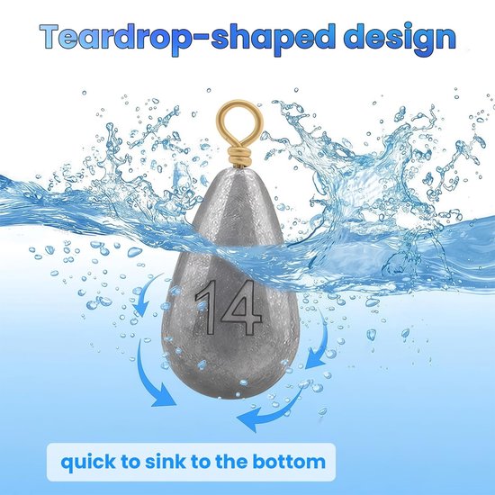 Angelset 25 Stuks - Swivel - Drop Shot Gewichten - Bass Casting Gewichten - Meervalvissen - Zout- en Zoetwater - Visgewichten — afbeelding 4