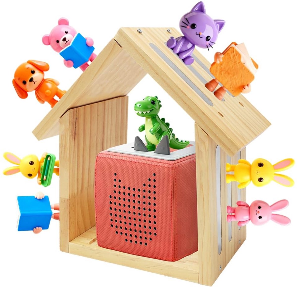 Dailygoods - Magnetisch rek voor Tonies, wandrek, zwevende planken van hout, versier de ki