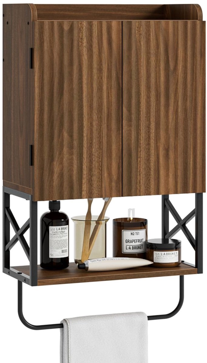 Dailygoods- Badkamerkast met verstelbare planken - Hangkast - Medicijnkast - Wandkast voor