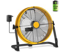 SNJY® Vloerventilator - Luchtkoeler - Statiefventilator - Ventilator Staand - Oplaadbaar - 30 cm - Geel
