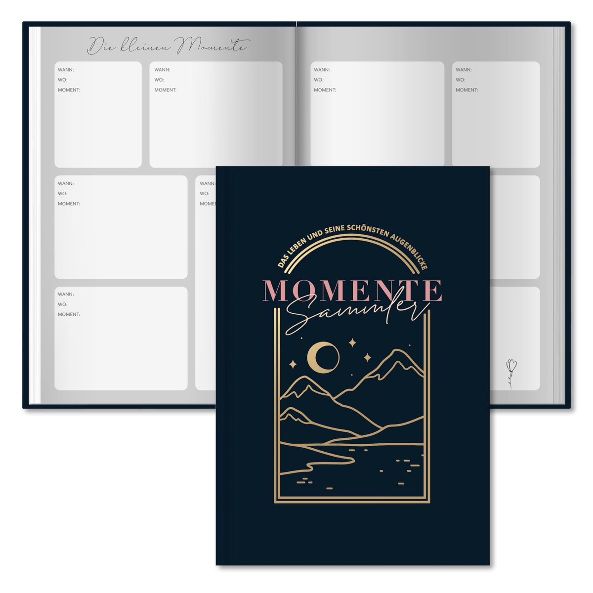 Dailygoods - BIROYAL Dagboek voor volwassenen, momentenverzamelaar, registratieboek voor de mooiste momenten, herinneringen en ervaringen, A5-formaat, geheugenboek voor volwassenen