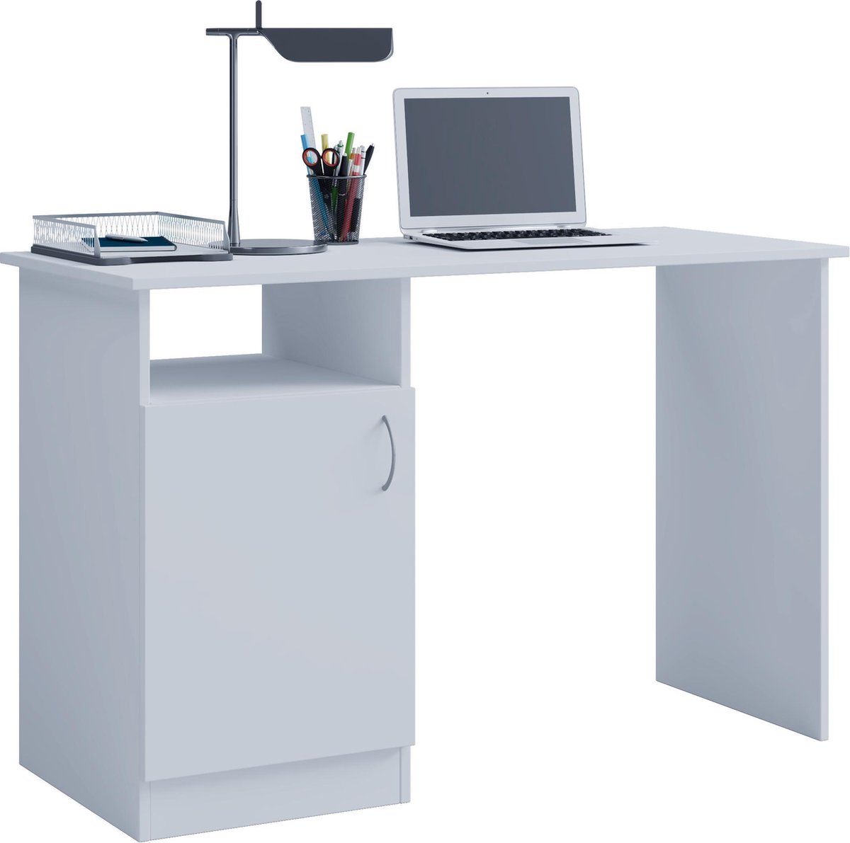 Bureau computer tafel meubel Desas wit | bol.com