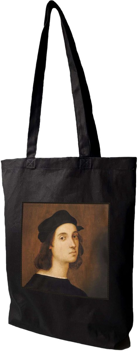 Shopper Tas met "Zelfportret Rafael Santi" Applicatie - Canvas