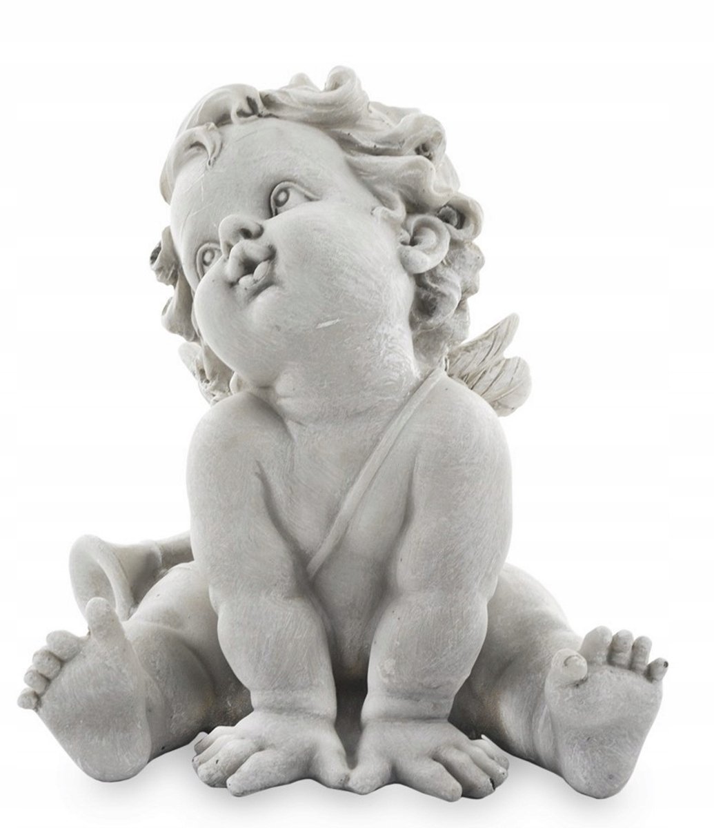 Wit Anjel Figurka Decoratie Woonkamer Slaapkamer 16cm
