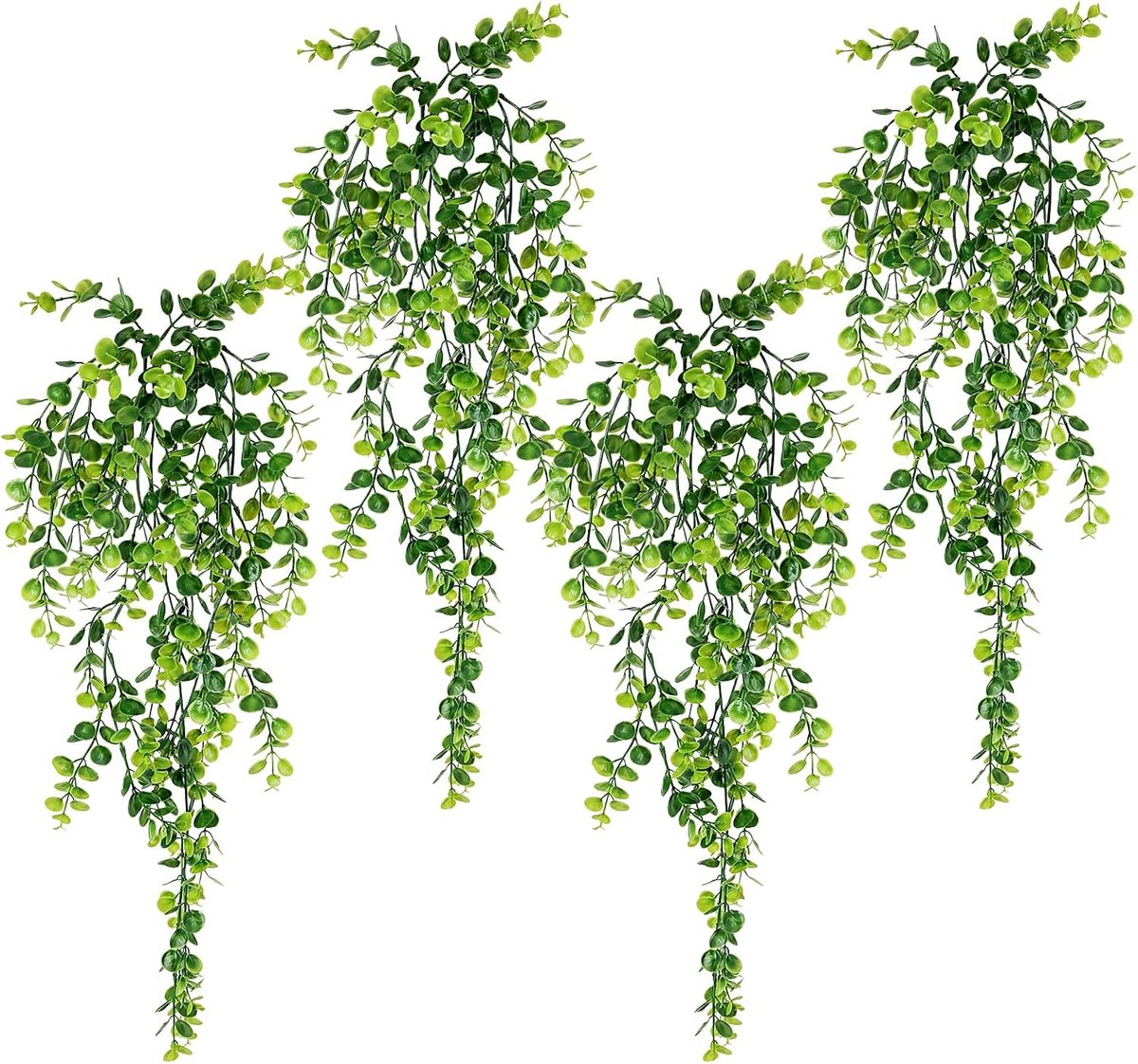 Kunstmatige hangplanten 4 stuks - Eucalyptus klimop - Bedrieglijk echt - Perfect voor interieurdecoratie - ShopVlot