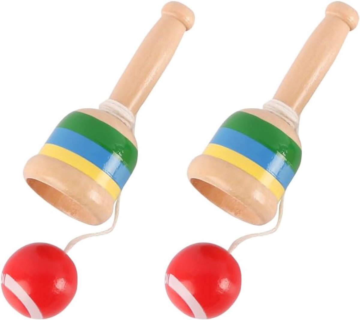 Ball catcher set - houten ballen met bekers - verbeter hand-oog coördinatie - leuk voor binnen en buiten - ShopVlot