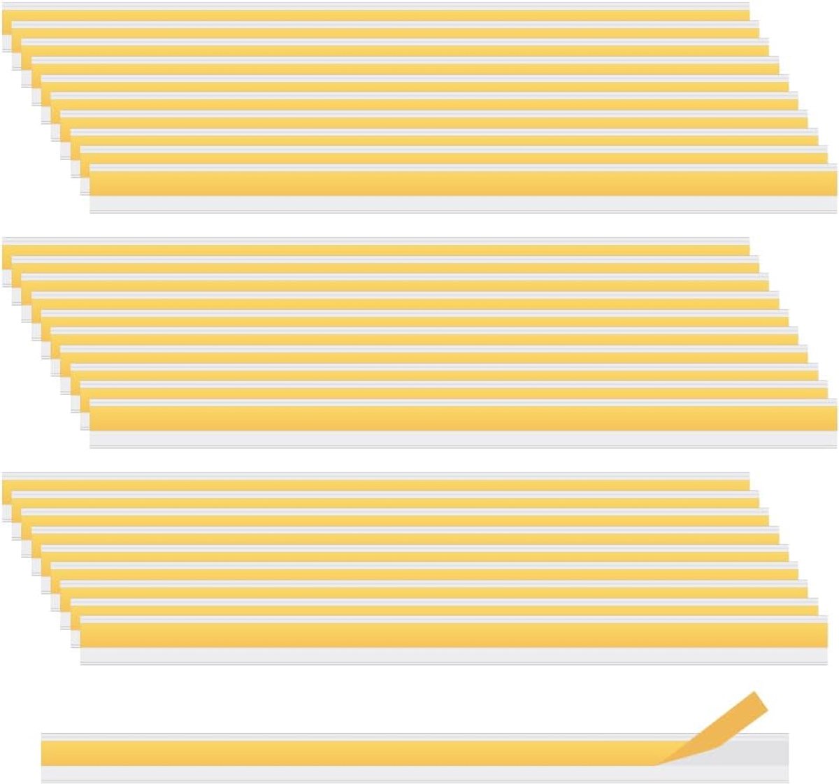 Zelfklevende shelf labels 30 stuks - 30x2 cm - transparant - ideaal voor organisatie - ShopVlot
