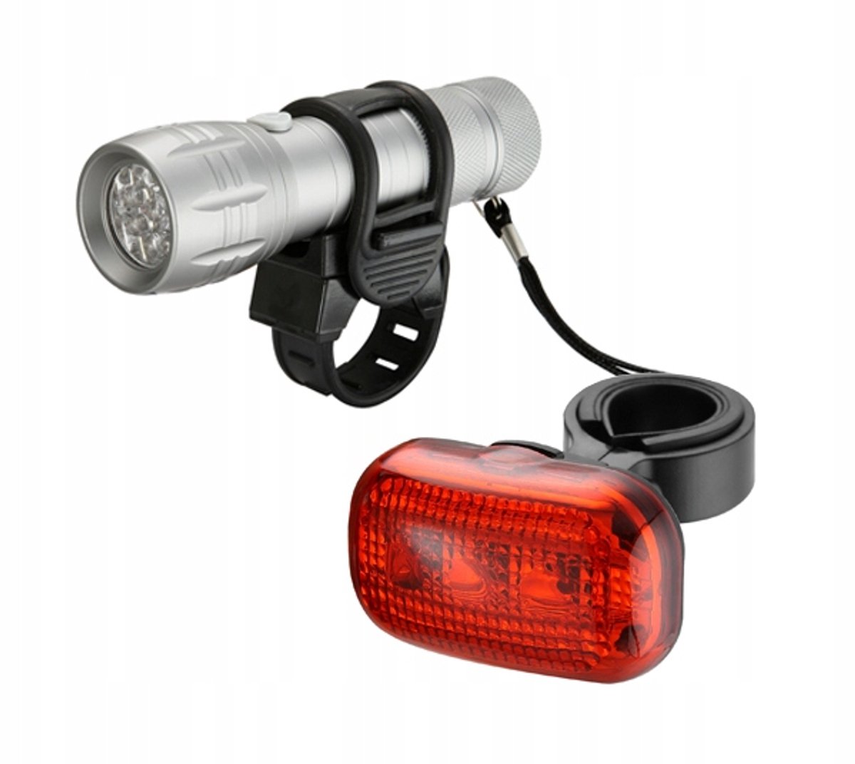 Waterdichte LED Fietslampen Set Voor & Achter - 9+3 LEDs