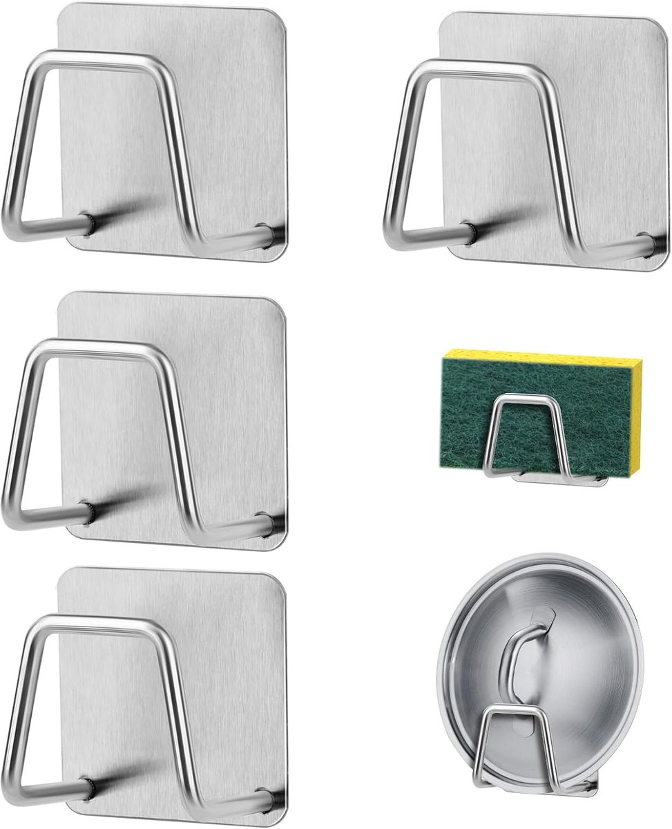 Sponshouder voor keuken - RVS - Waterproof en corrosiebestendig - Ideaal voor de gootsteen - ShopVlot