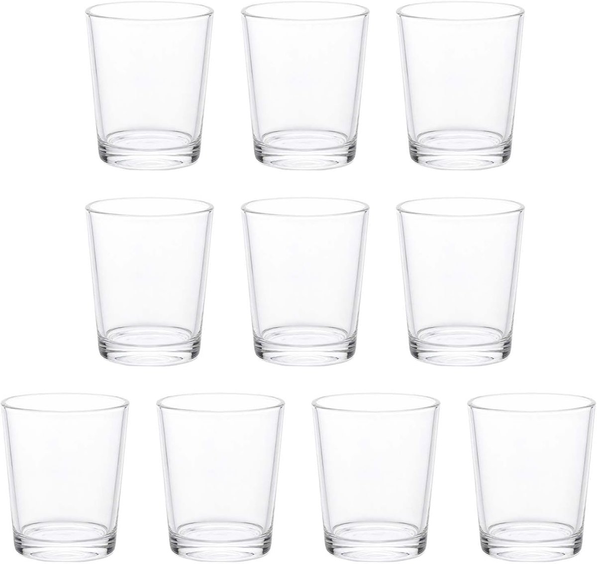 Theelichthouders 10 stuks - Transparant glas - Decoratieve kandelaar - Perfect voor bruiloften - ShopVlot