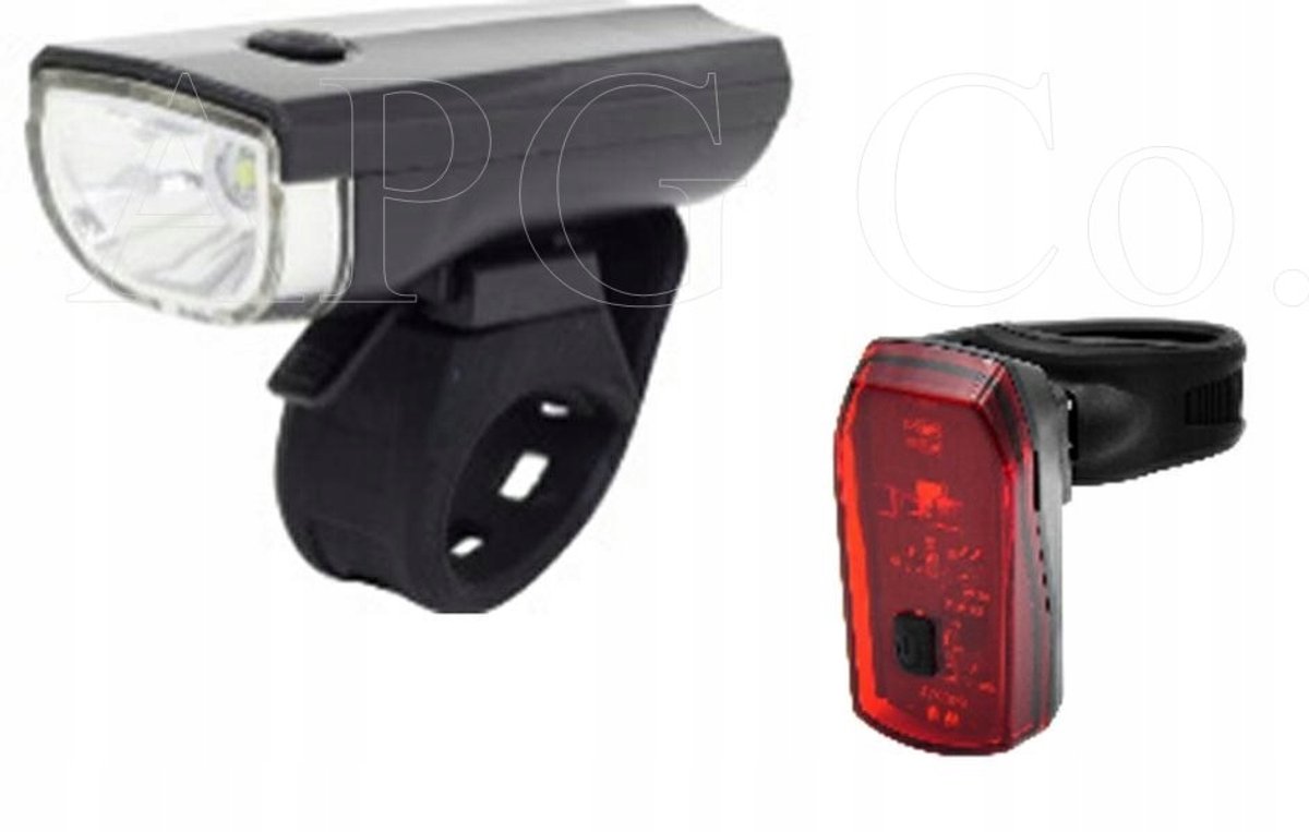Fietsverlichting Set: Voorlamp & Achterlamp op Batterijen